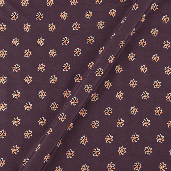 Poly Muslin Purple Colour Floral Print Fabric
