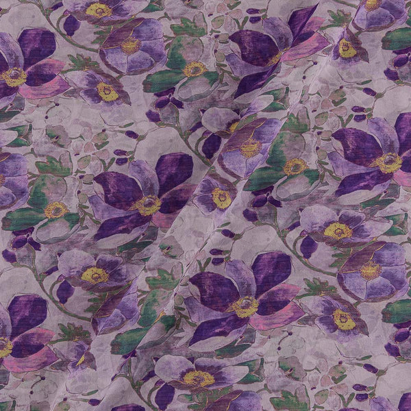 Buy Purple Colour Floral Jaal Print Georgette Fabric Online 2238AH2