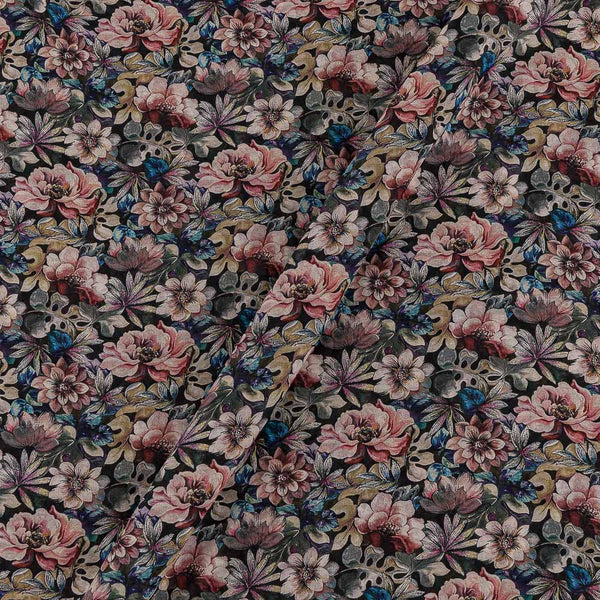 Buy Brown Colour Floral Print Georgette Fabric Online 2238AV
