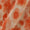 Peach Orange Colour Floral Print Self Checks Georgette Fabric Online 2238K