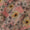 Off White Colour Floral Print Self Checks Georgette Fabric Online 2238V