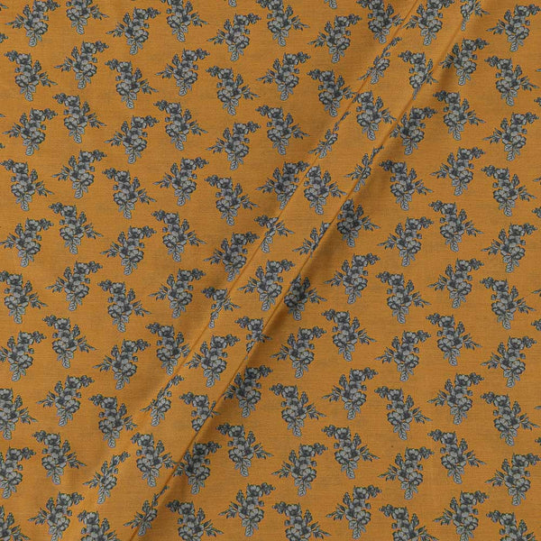 Poly Muslin Mustard Colour Digital Floral Print 43 Inches Width Fabric freeshipping - SourceItRight