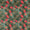 Linen Satin Feel Laurel Green Colour Leaves Print 43 Inches Width Fabric