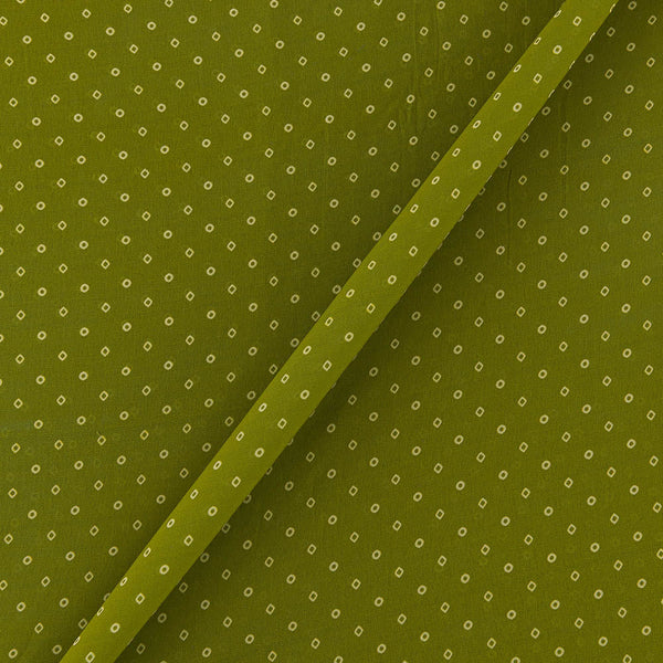 Georgette Moss Green Colour Bandhani Print Poly Fabric 2253BK