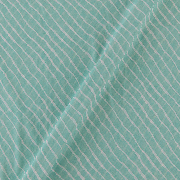 Georgette Mint Colour Leheriya Print 43 Inches Width Fabric cut of 0.80 Meter