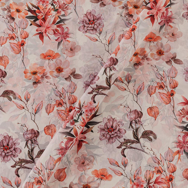 Georgette White Colour Jaal Print Fabric Online 2270AU