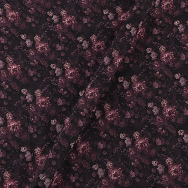 Georgette Black Colour Floral Print Fabric Online 2270CD
