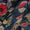 Premium Pure Linen Indigo Colour Floral Jaal Print Fabric