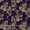 Silver Chiffon Dark Purple Colour Digital Floral Print Poly Fabric cut of 0.40 Meter