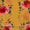 Silver Chiffon Golden Orange Colour Digital Floral Print Poly Fabric Online 2290EW