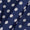 Satin Feel Navy Blue Colour Polka Print 45 Inches Width Fancy Fabric