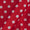 Satin Feel Red Colour Polka Print 43 Inches Width Fancy Fabric
