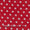 Satin Feel Red Colour Polka Print 43 Inches Width Fancy Fabric