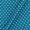 Satin Feel Aqua Blue Colour Polka Print Fancy Fabric
