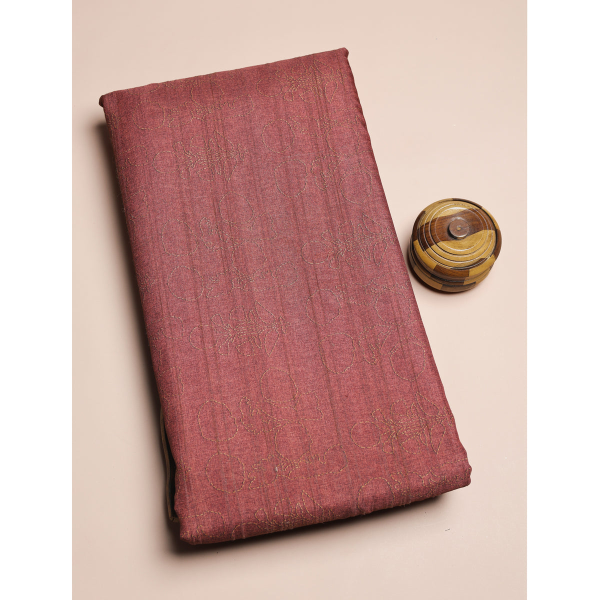 SEMI TUSSAR EMBROIDERED FABRIC