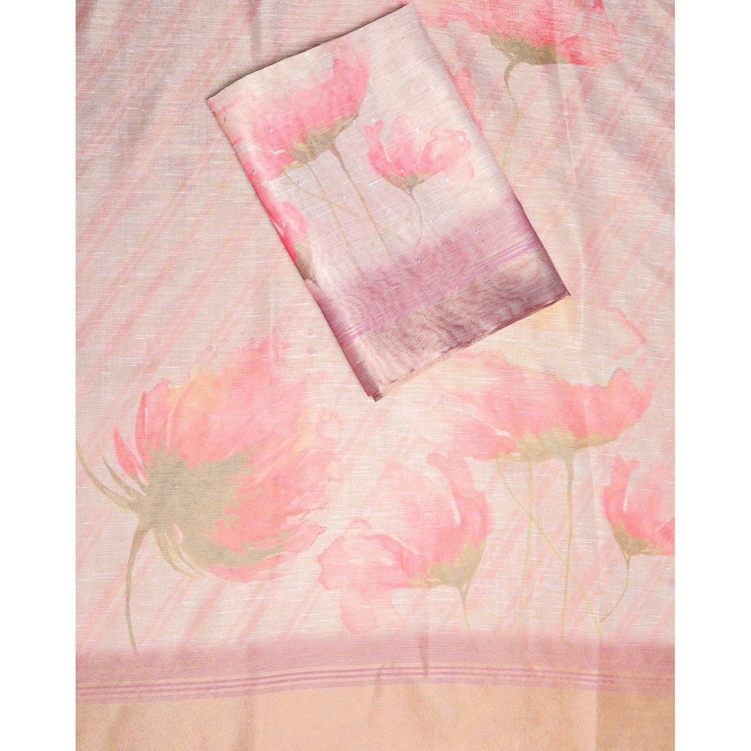 TEHZEEB - TISSUE SILK PRINTED 2 PIECE SET