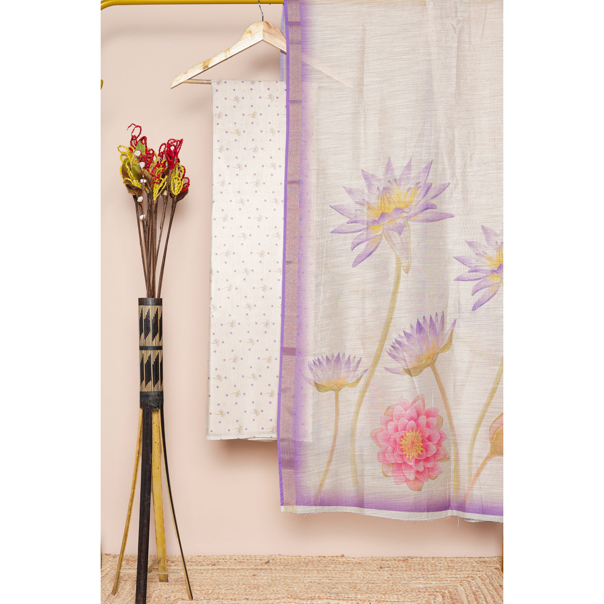 KAMALENDRA - TISSUE SILK PRINTED 2 PIECE  SET