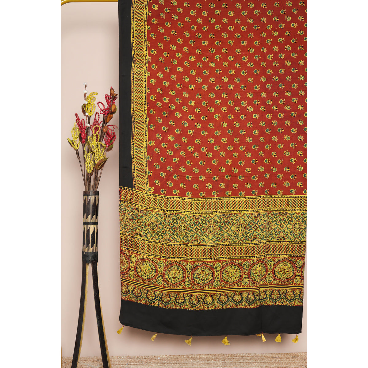 PURE MODAL SILK AJRAKH DUPATTA