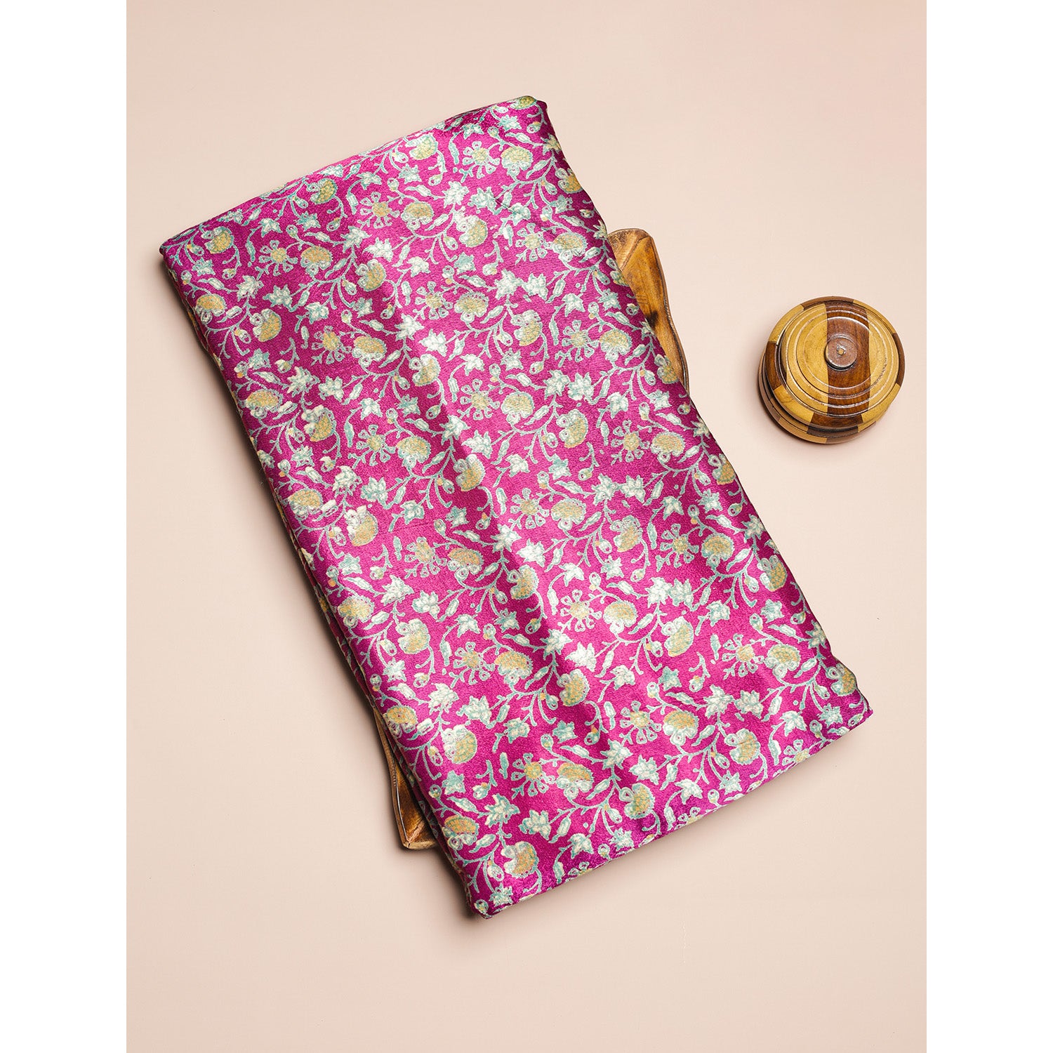 PURE MASHRU GAJJI SILK PRINTED FABRIC