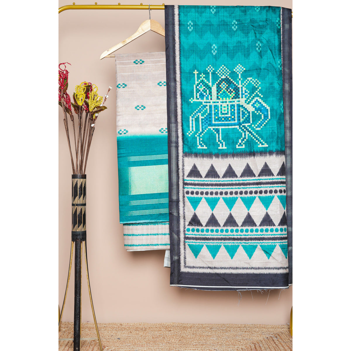 DEVANSHI - SEMI TUSSAR PRINTED SUIT SET