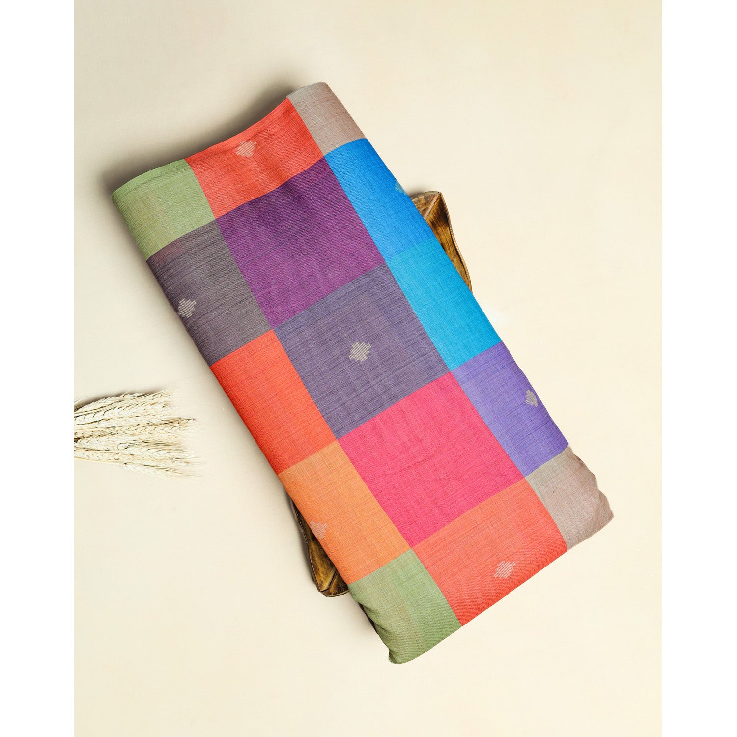 RAJWADI LINEN DIGITAL PRINTED CHECKS FABRIC
