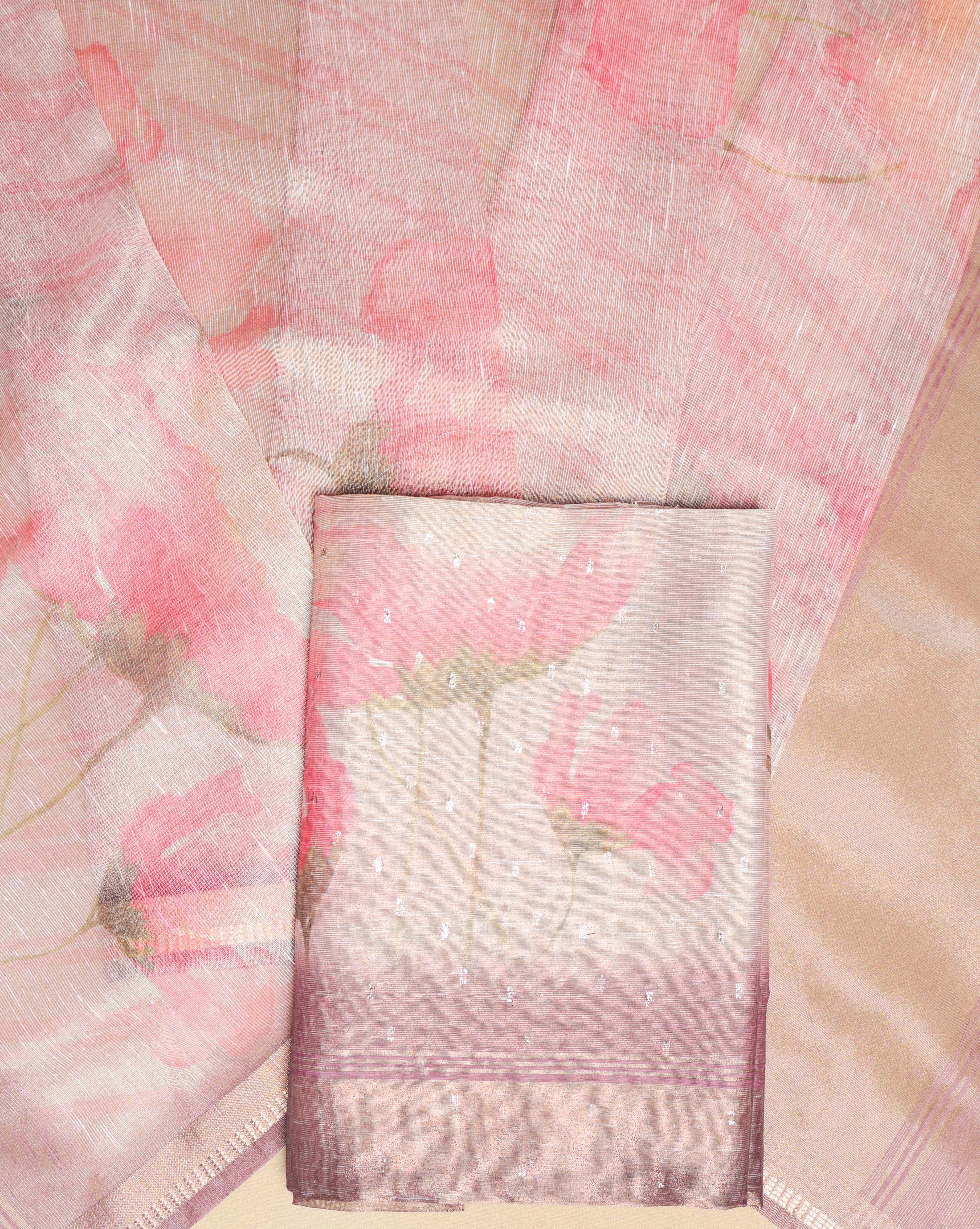 TEHZEEB - TISSUE SILK PRINTED 2 PIECE SET