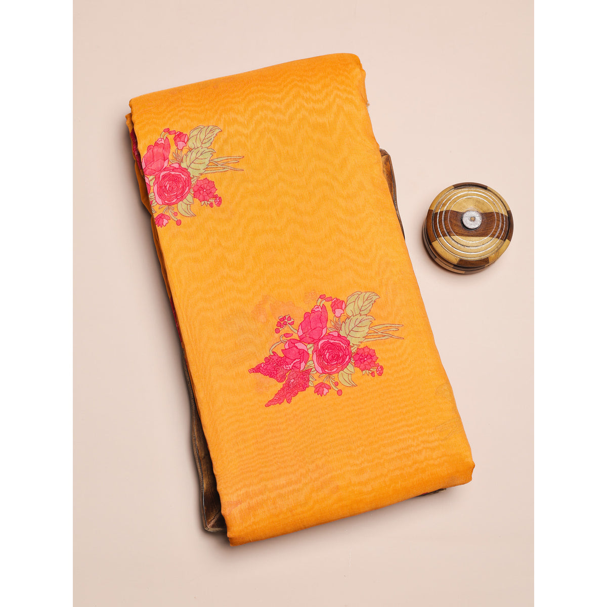 MUL CHANDERI PRINTED FABRIC