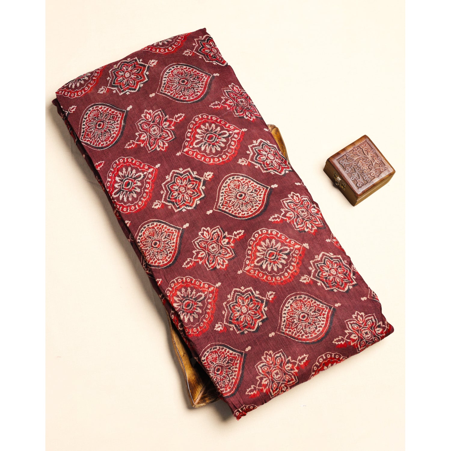 CREPE AJRAKH PRINTED FABRIC