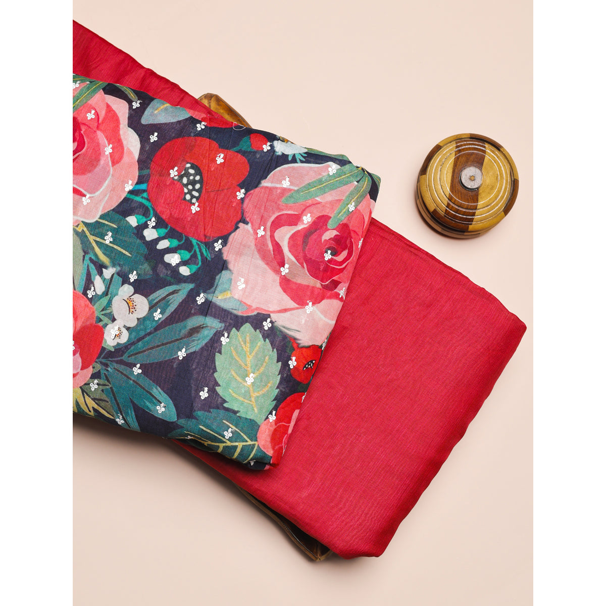 PURE MUL CHANDERI EMBROIDERED & PLAIN FABRICS