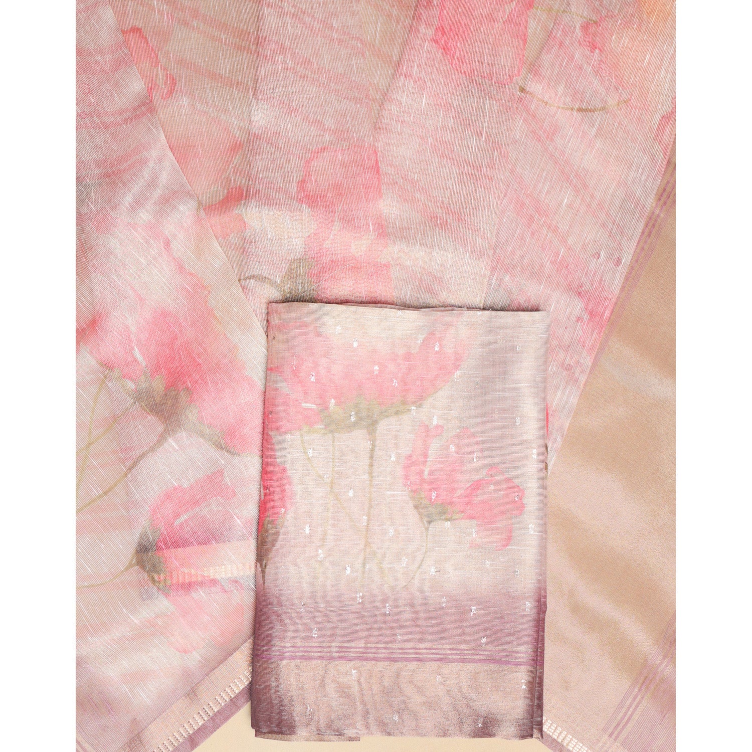 TEHZEEB - TISSUE SILK PRINTED 2 PIECE SET