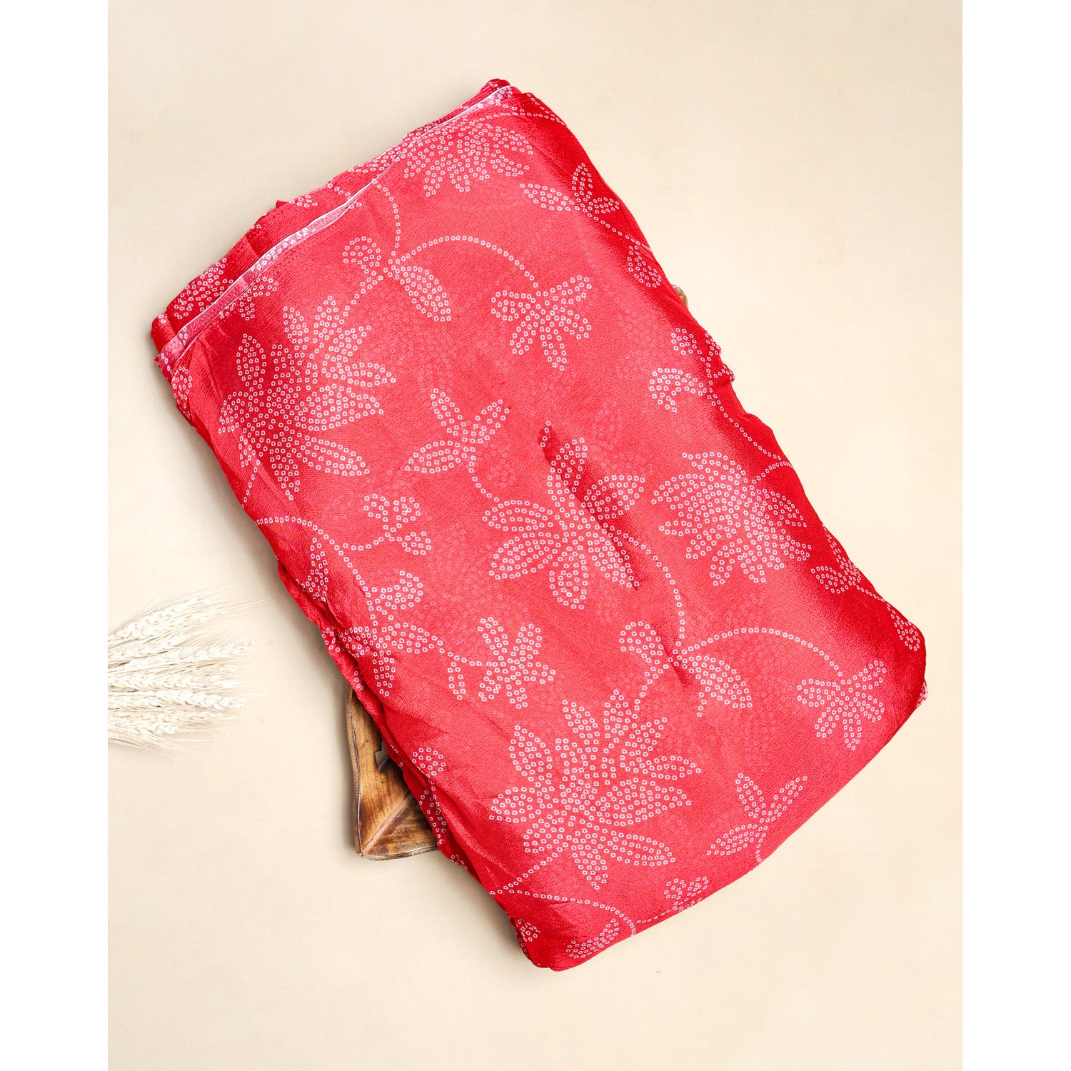 PURE CHINON BANDHANI PRINTED FABRIC