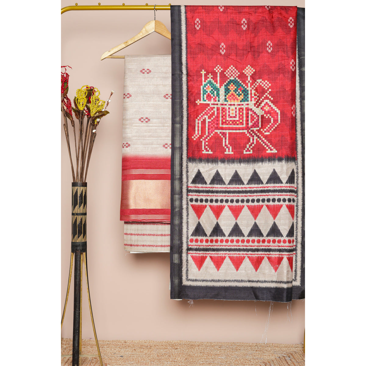 DEVANSHI - SEMI TUSSAR PRINTED SUIT SET