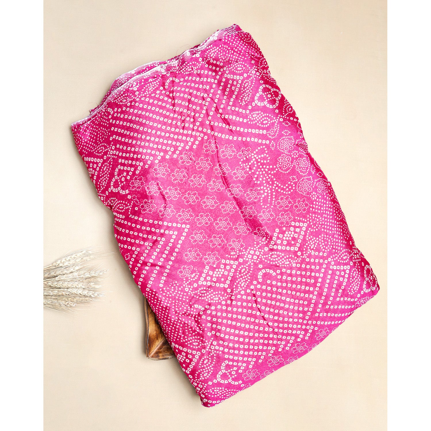 PURE CHINON BANDHANI PRINTED FABRIC
