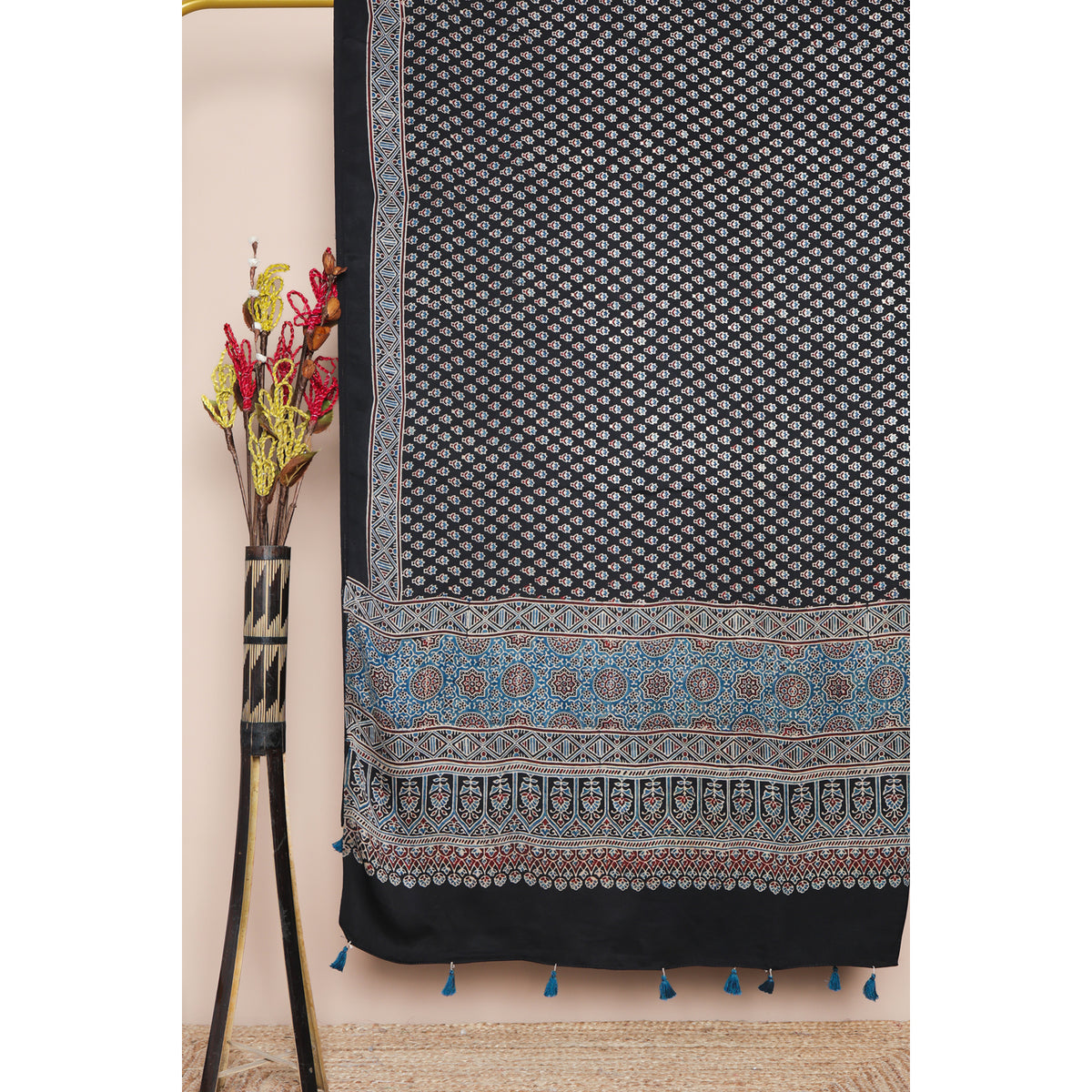 PURE MODAL SILK AJRAKH DUPATTA