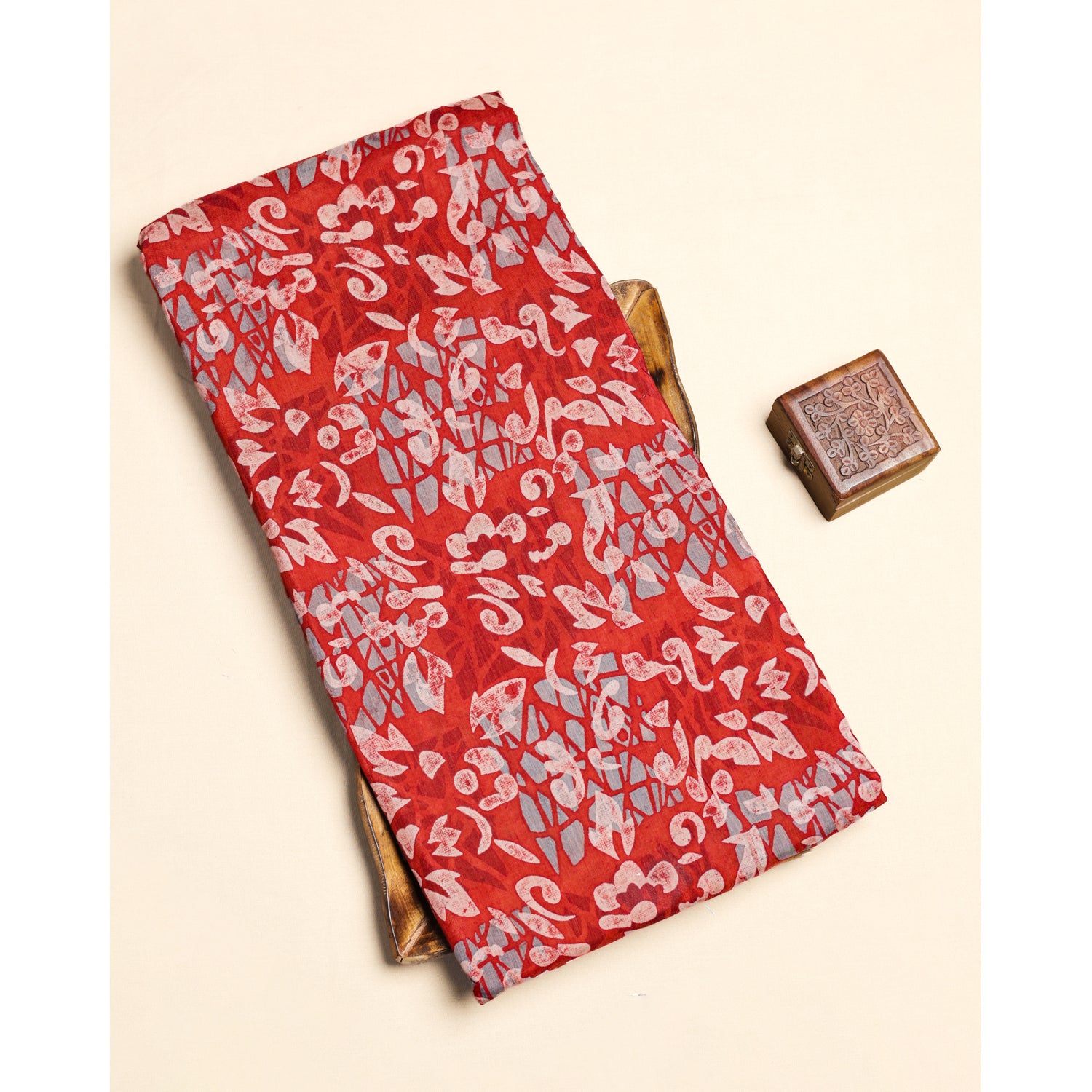 CREPE AJRAKH PRINTED FABRIC