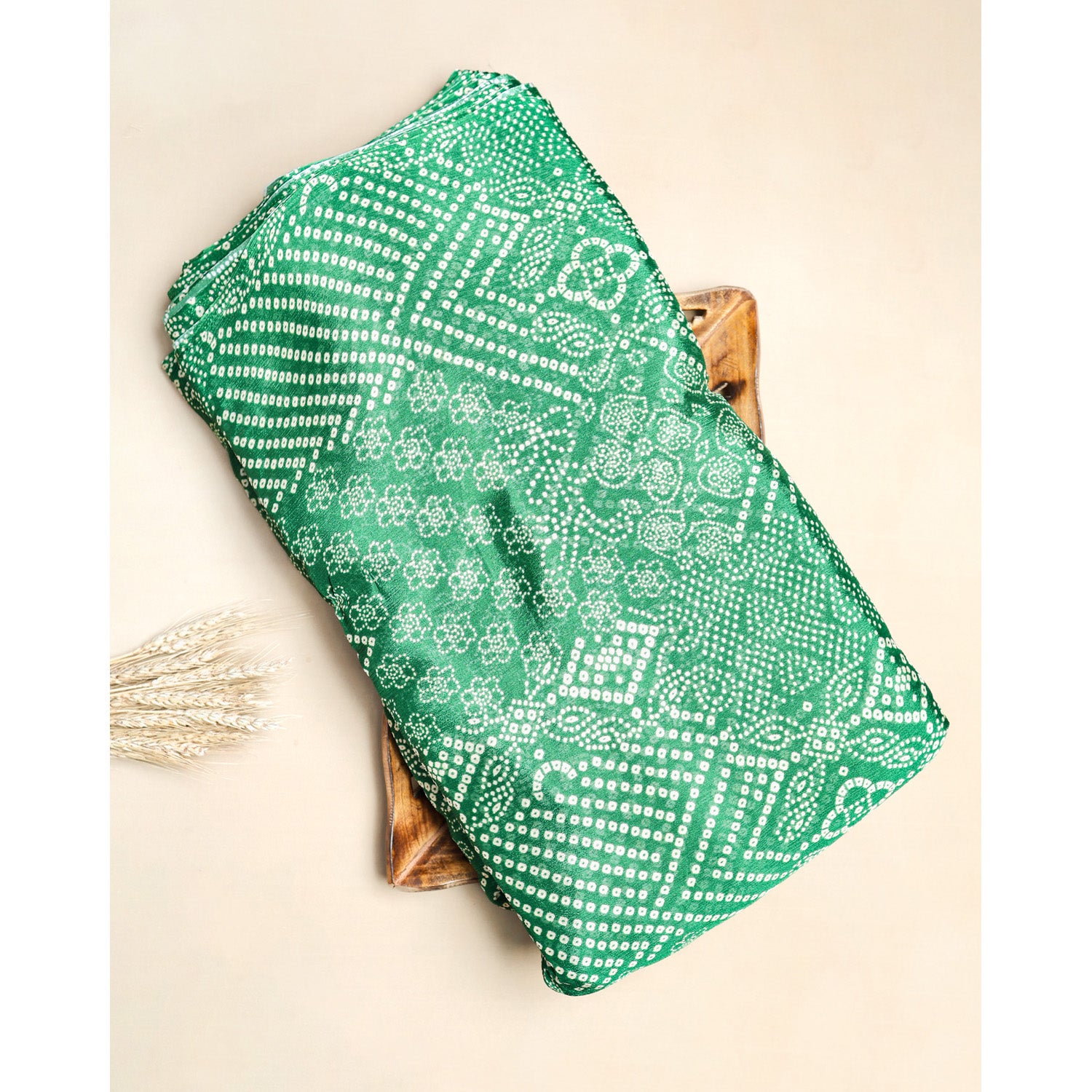 PURE CHINON BANDHANI PRINTED FABRIC