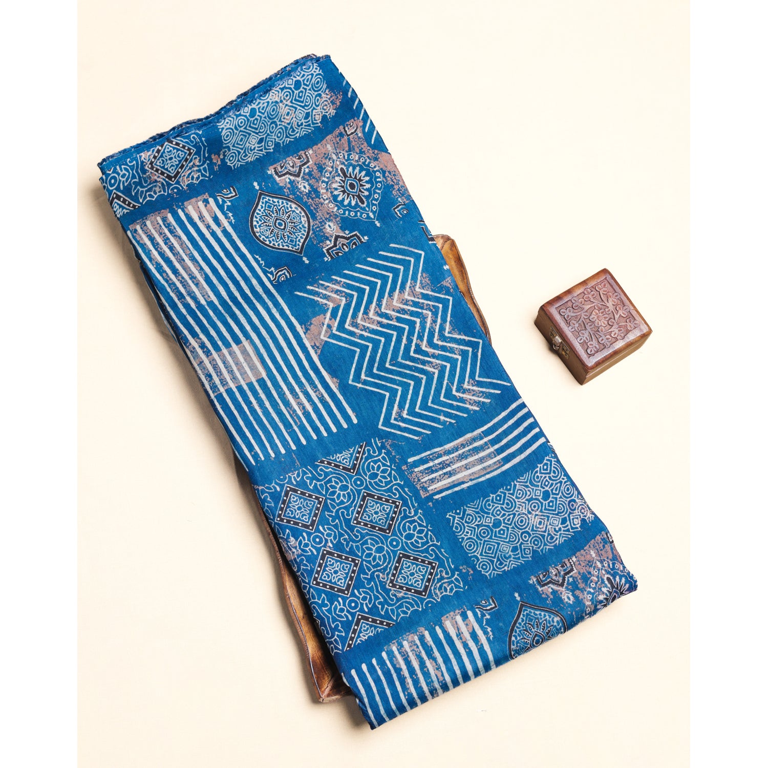 CREPE AJRAKH PRINTED FABRIC