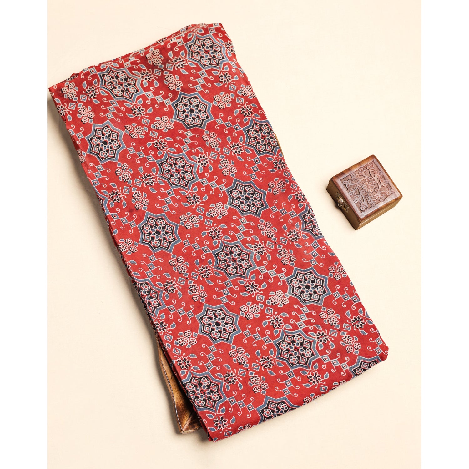 CREPE AJRAKH PRINTED FABRIC