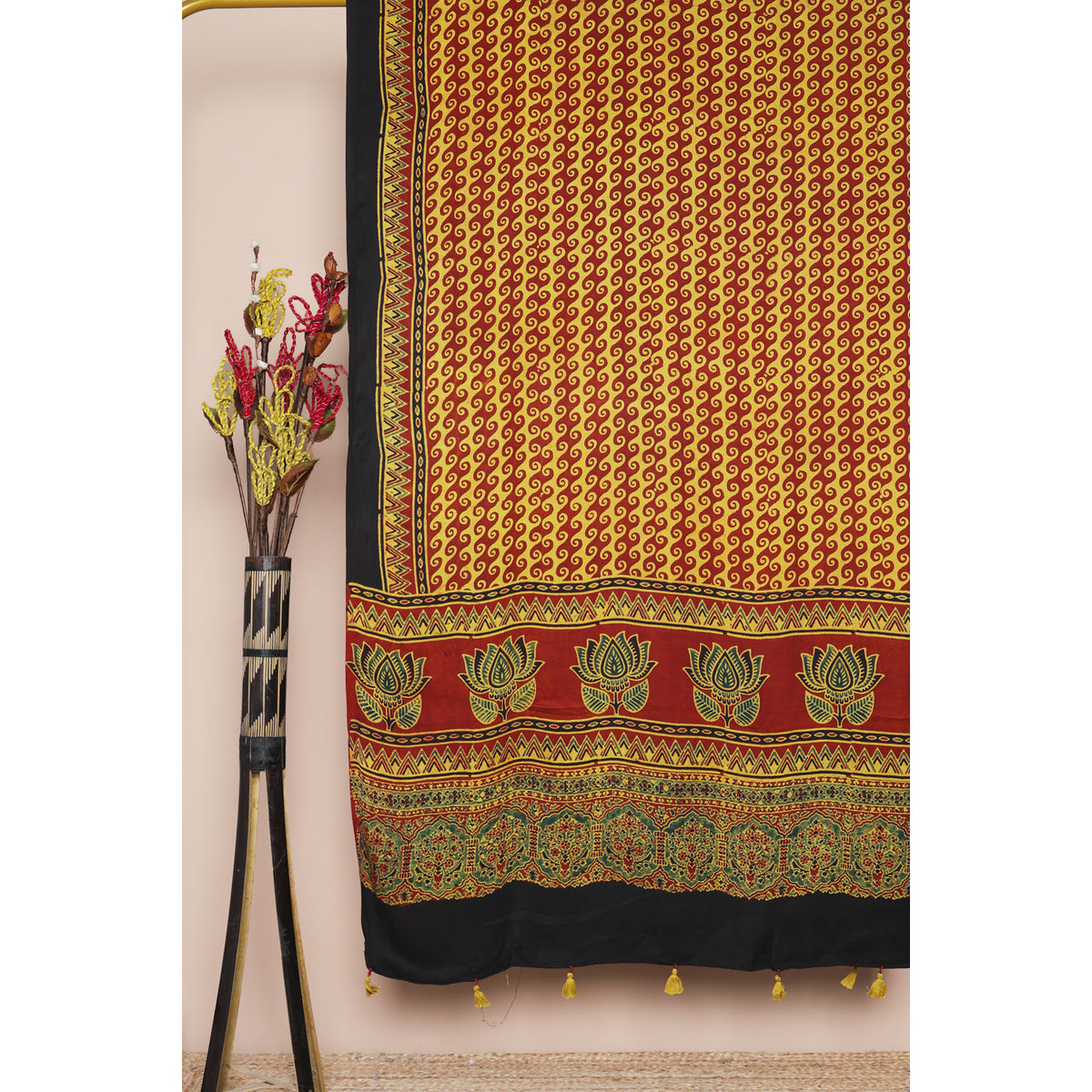 PURE MODAL SILK AJRAKH DUPATTA