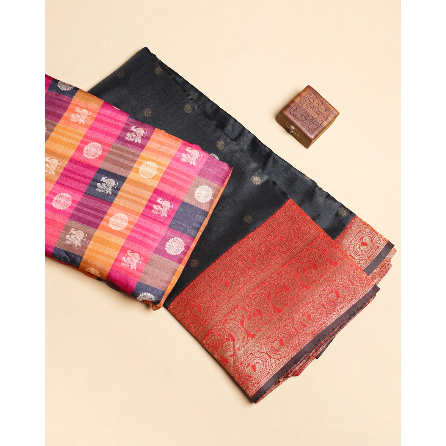 SEMI TUSSAR WITH SEMI SILK MIX & MATCH