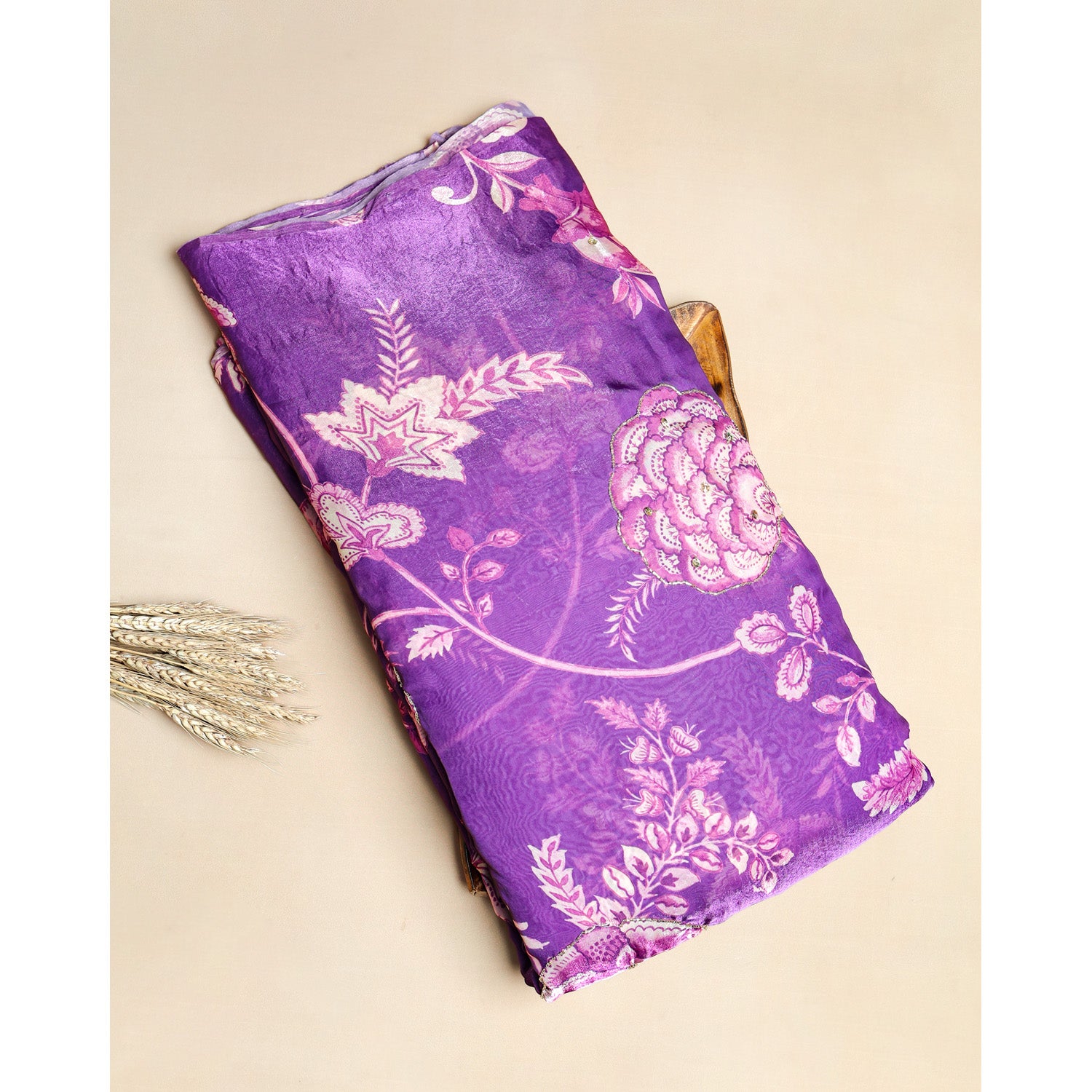 FENDI SILK EMBROIDERY WORK FABRIC