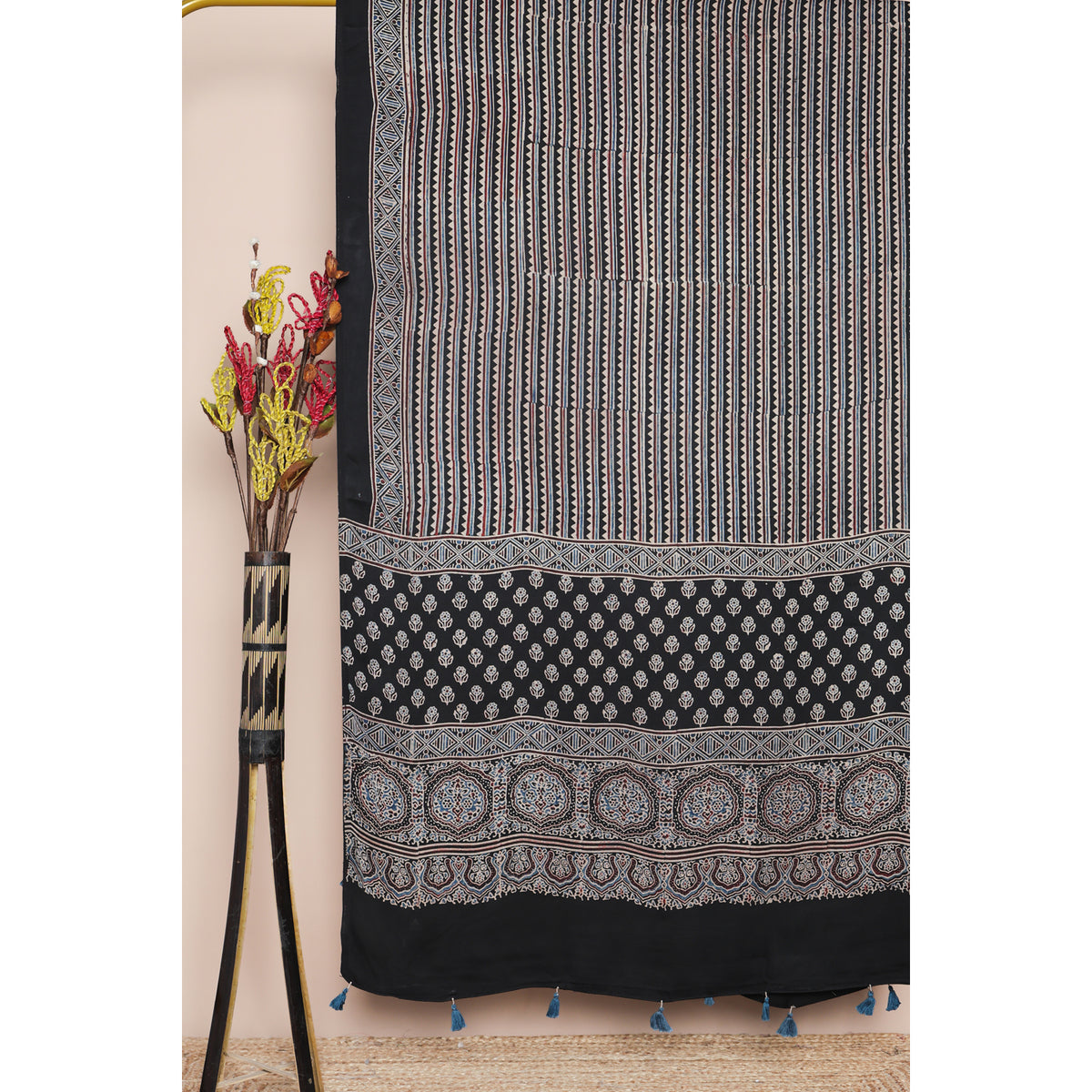 PURE MODAL SILK AJRAKH DUPATTA