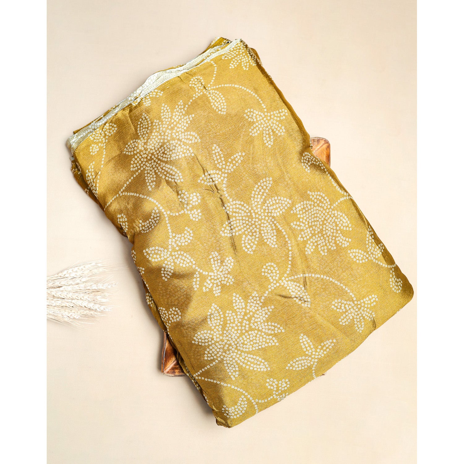 PURE CHINON BANDHANI PRINTED FABRIC