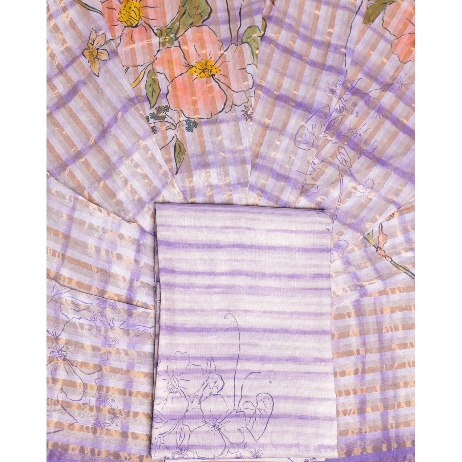 AABHA LUXE - CHANDERI SILK 2 PIECE SET