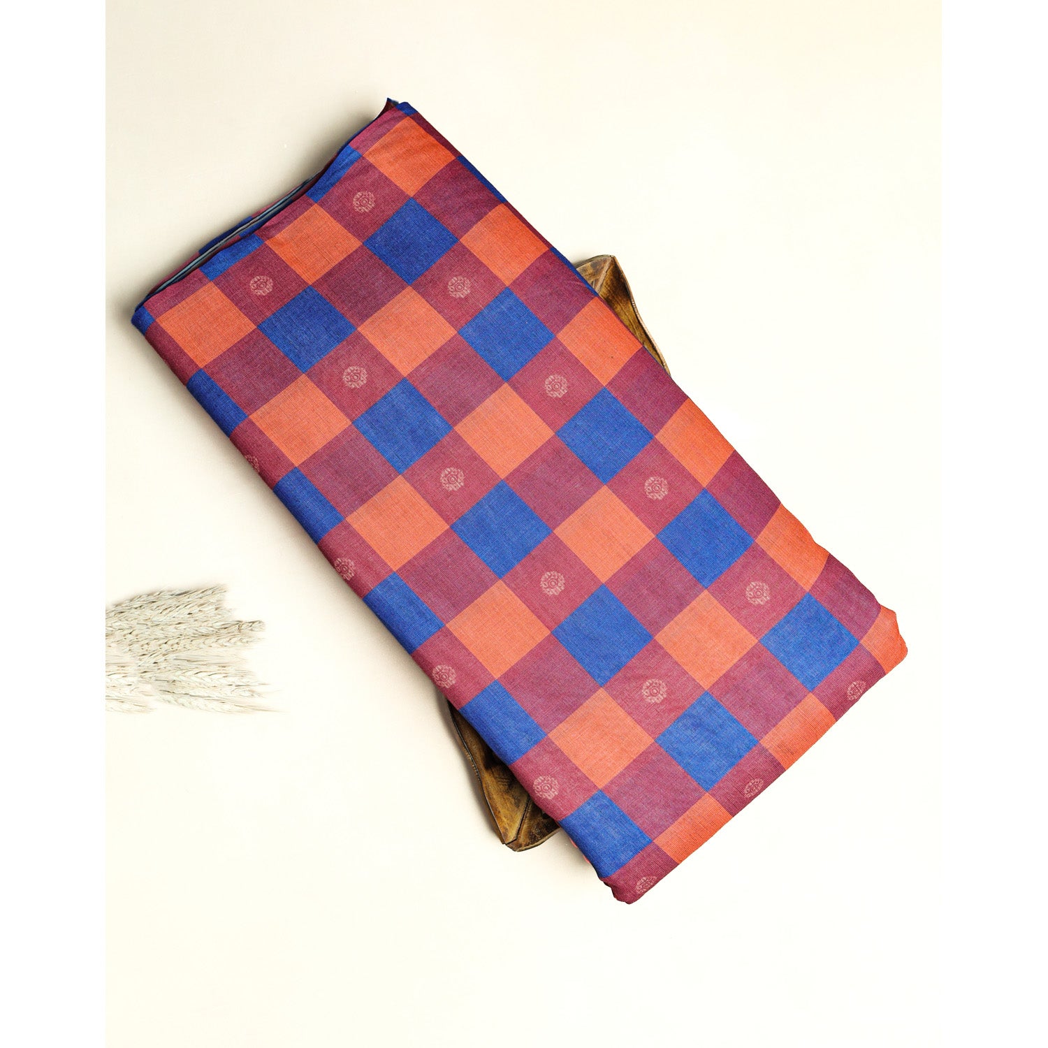 RAJWADI LINEN DIGITAL PRINTED CHECKS FABRIC