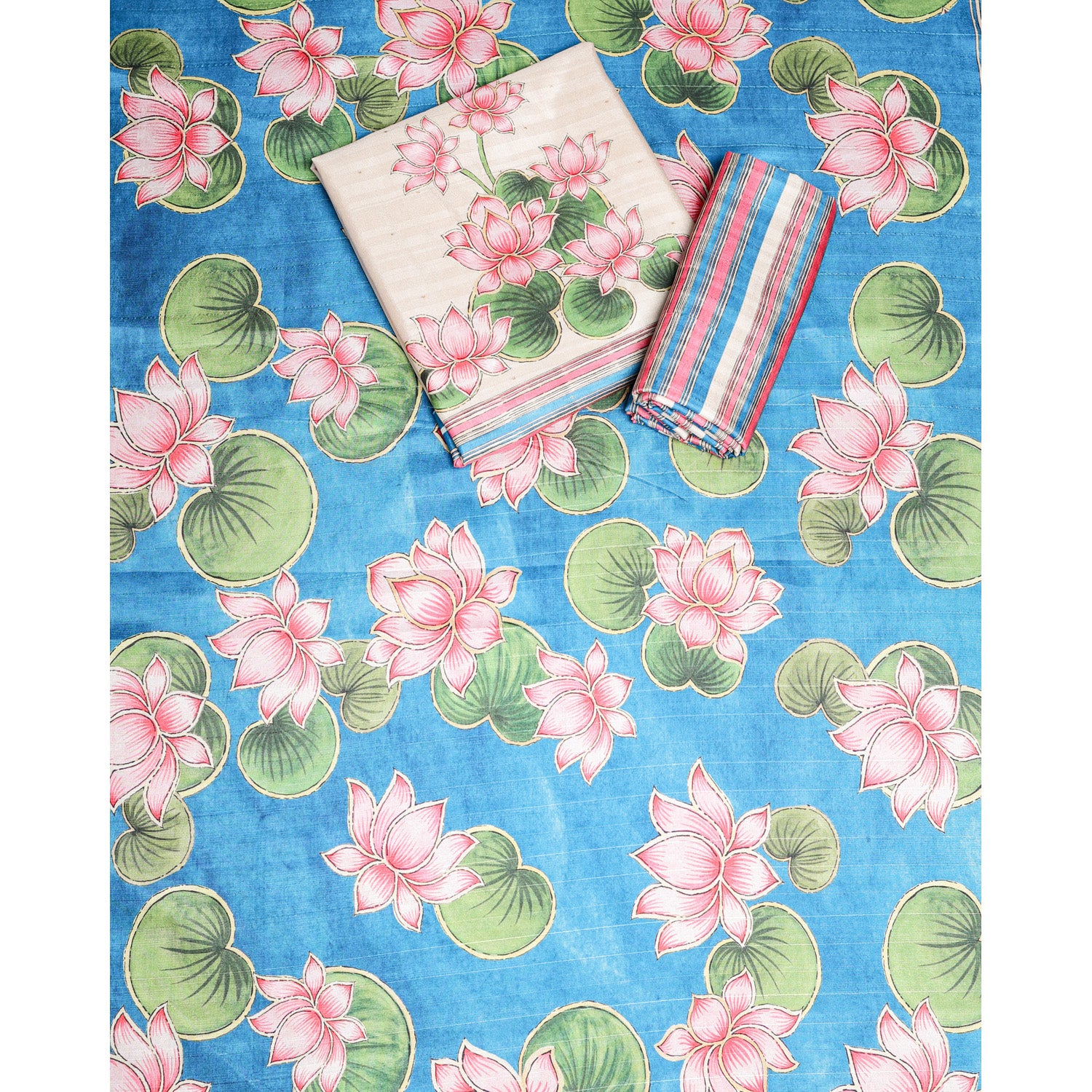 SEMI TUSSAR PRINTED SUIT SET