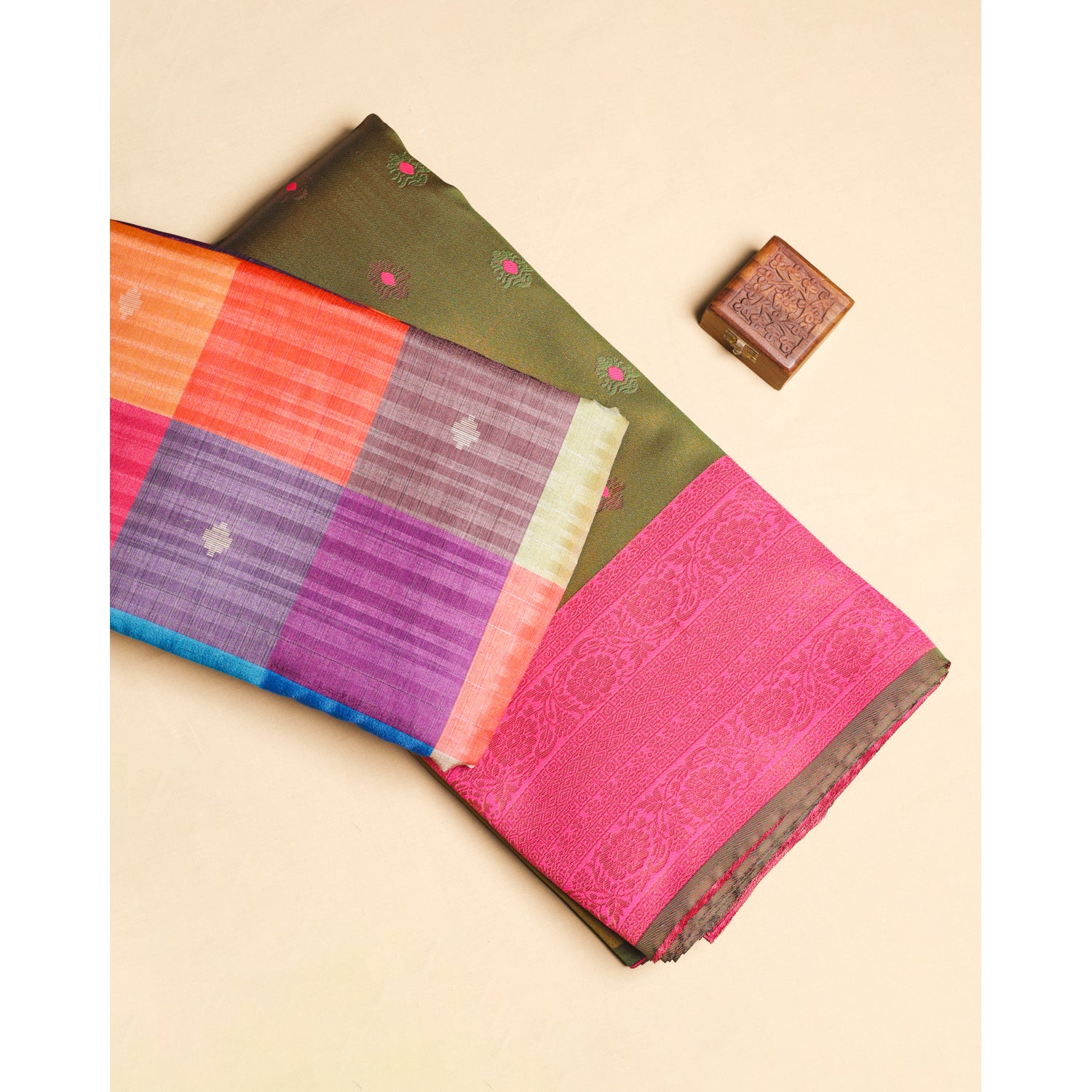 SEMI TUSSAR WITH SEMI SILK MIX & MATCH