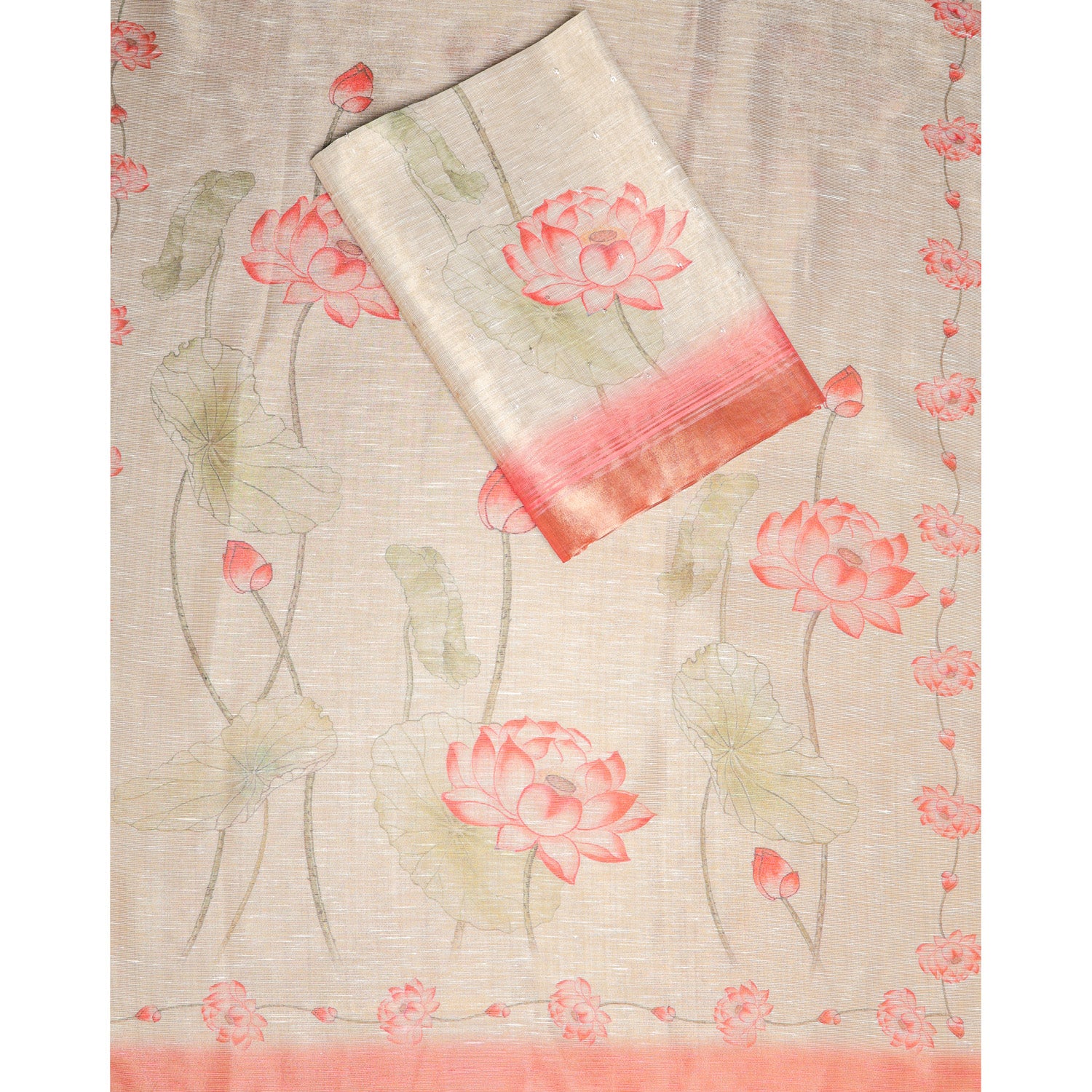 TEHZEEB - TISSUE SILK PRINTED 2 PIECE SET