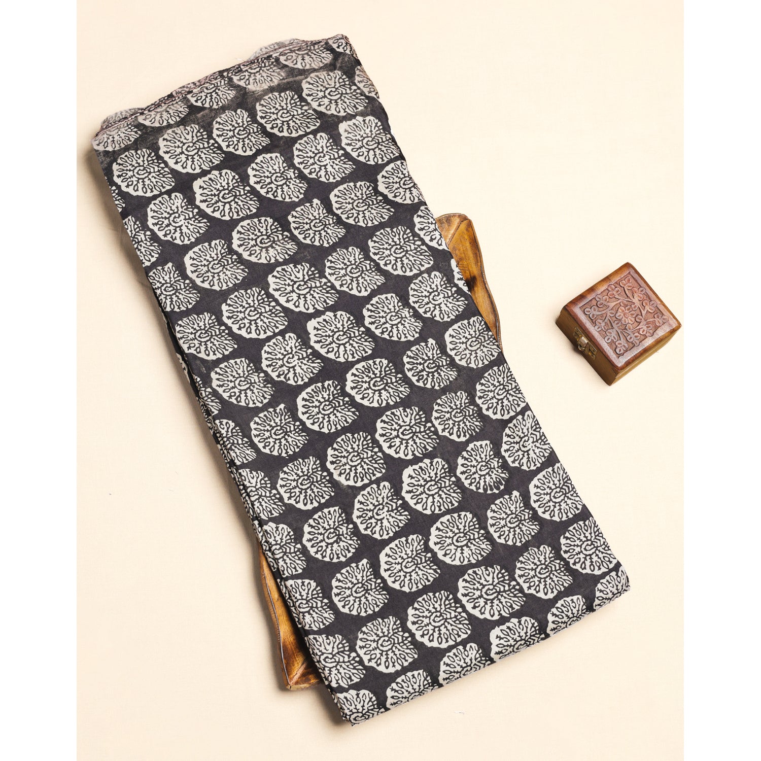 CREPE AJRAKH PRINTED FABRIC