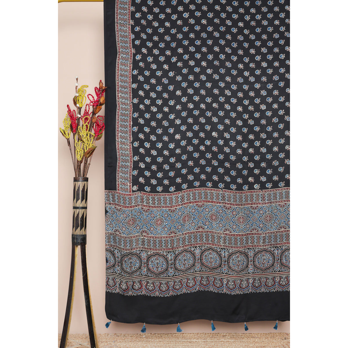 PURE MODAL SILK AJRAKH DUPATTA